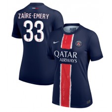 Paris Saint-Germain Warren Zaire-Emery #33 Hjemmedrakt Kvinner 2024-25 Kortermet